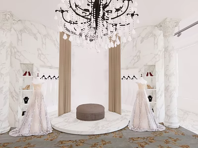 Bridal Shop Studio 3d model