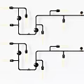 Modern Wall Lamp Design With Black And Copper Metal Structures For Interior Decor
