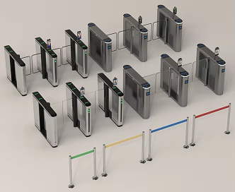 modern access control machine 3d model