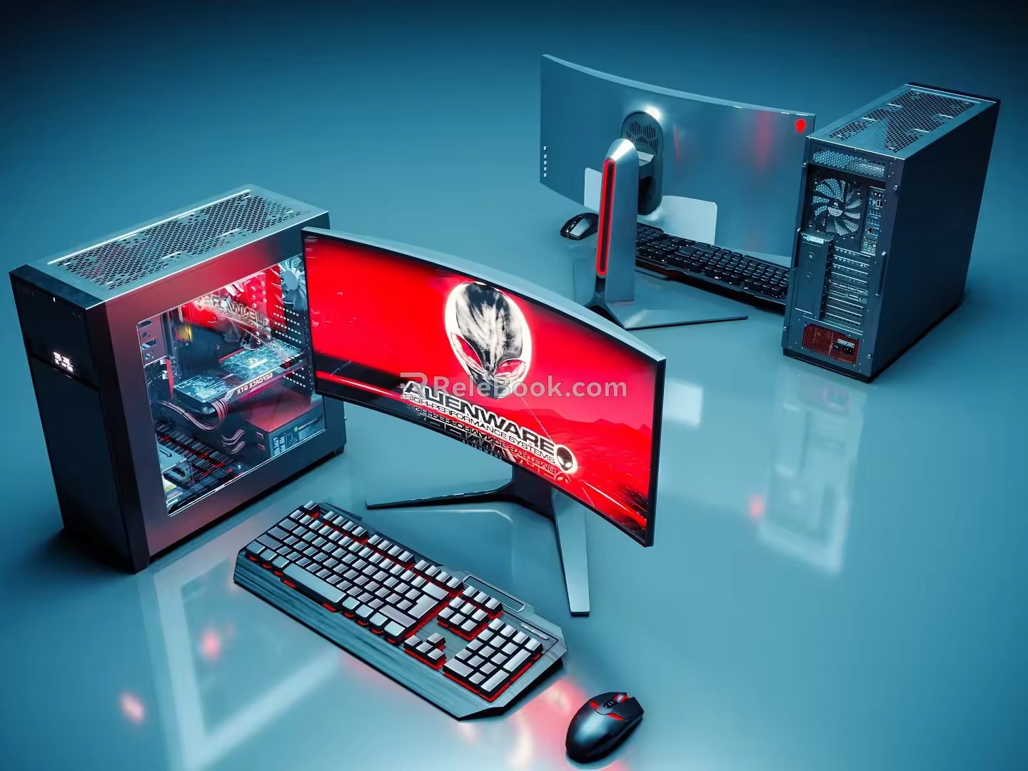 Modern computer alien computer 3d model