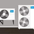 Modern air conditioner external unit 3d model