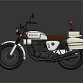 Police motorcycle police motorcycle two-wheeled motorcycle off-road motorcycle road racing motorcycle 3d model