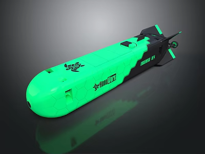 Modern Fluorescent Green Device With Streamlined Design And Advanced Ergonomic Features 3d model