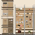 Multi functional Shelving Units With Wooden Layers Metal Frames And Hanging Rods For Home Organization