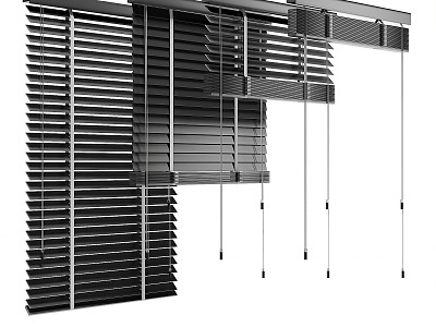 modern venetian blinds wooden blinds 3d model