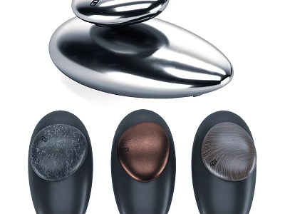 Modern Faucet Design Featuring Metallic Copper And Wood Grain Finishes With Black Bodies 3d model