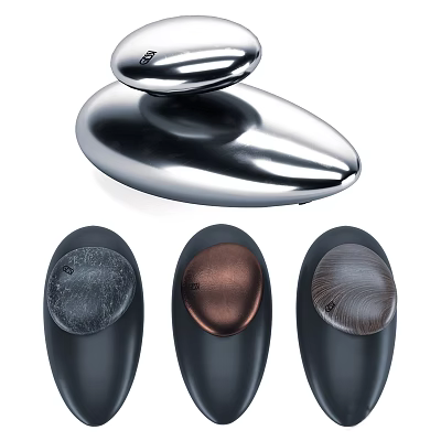 Modern Faucet Design Featuring Metallic Copper And Wood Grain Finishes With Black Bodies 3d model