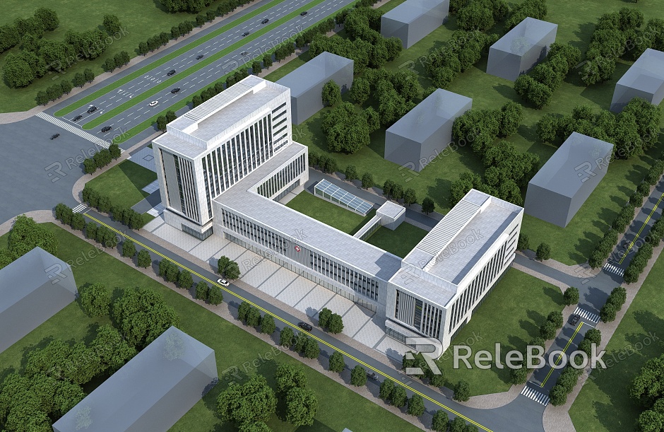 Modern Hospital Architecture Hospital model