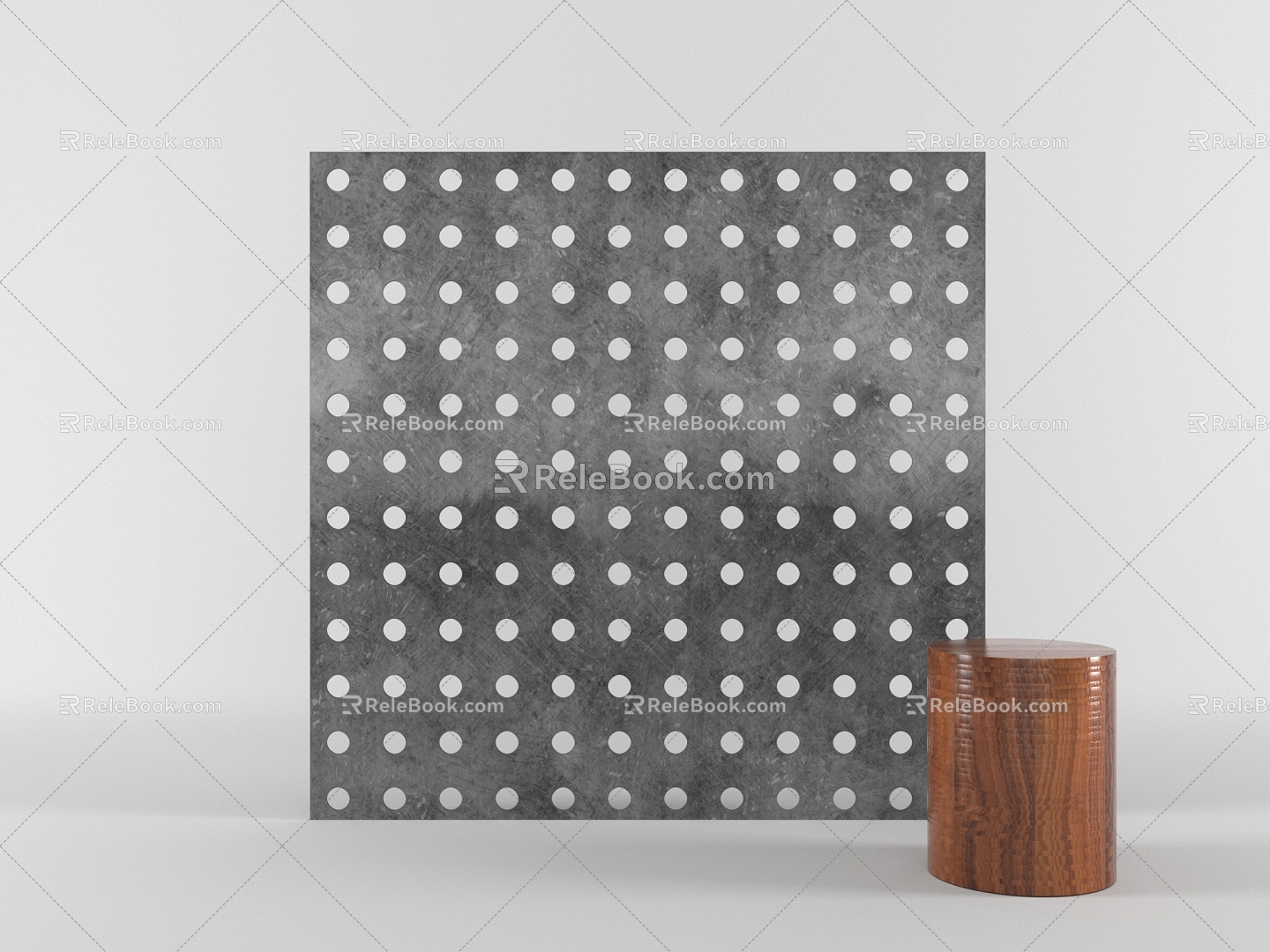 Modern metal wall decoration hole board 3d model