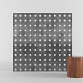 Modern metal wall decoration hole board 3d model