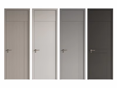 Modern Hinged Doors With Simple Design In Various Colors For Home Interior 3d model