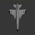 Detailed Gray Fighter Jet Model With 370 Marking Cockpit And Missile Attachments