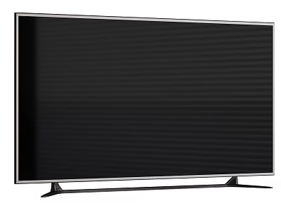 Modern Flat Screen Television With Slim Black Frame And Stable Stand Base 3d model