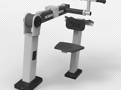 Seated Upper Body Fitness Machine For Shoulder And Chest Workout Training 3d model
