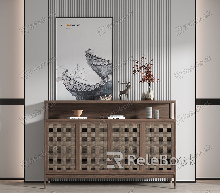 New Chinese-style Entrance Cabinet model