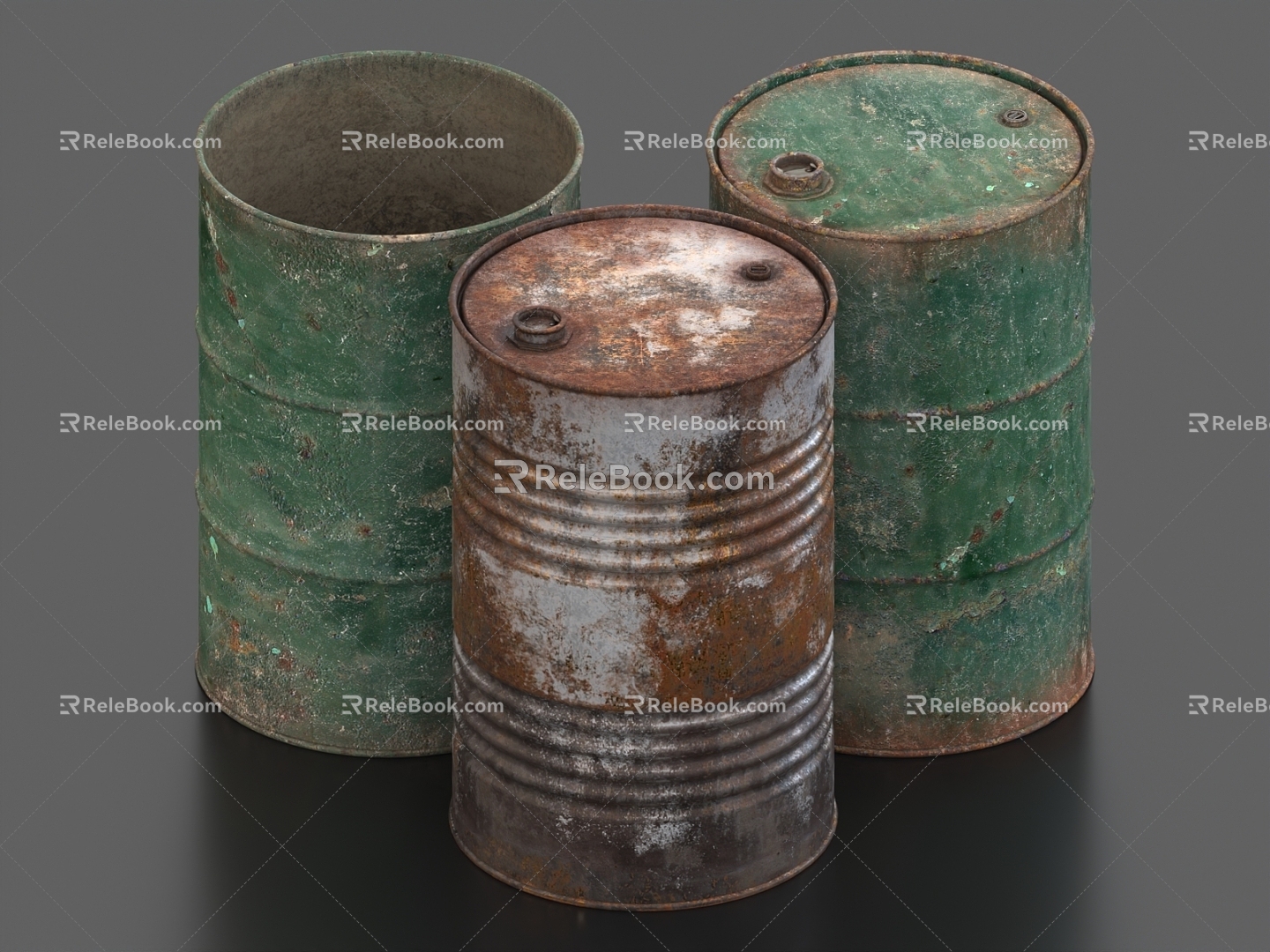 Old Metal Bucket Old Iron Bucket Old Paint Bucket 3d model