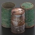 Old Metal Bucket Old Iron Bucket Old Paint Bucket 3d model