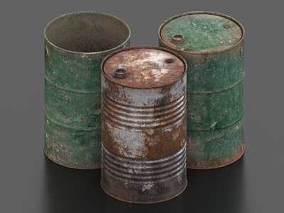 Old Metal Bucket Old Iron Bucket Old Paint Bucket 3d model