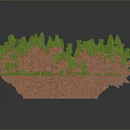 Scenic Mountain Landscape with Red Rock Formations Verdant Trees and Traditional Pavilions