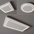 Modern Sleek Ceiling Lights with Square Round Rectangular Shapes and LED Illuminated Edges