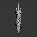 Dalmatian Dog With Black And White Spots Standing On Reflective Dark Surface