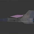 Futuristic Blue Starfleet Spacecraft Model with Wings Cockpit and Number 20