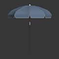 Outdoor Blue Patio Umbrella With Metal Pole For Garden Furniture Shade