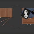 Wooden Cabinets With Drawers High And Low Units Featuring Laptop Cup And Plate