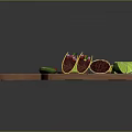 Freshly Made Tacos on Wooden Cutting Board with Guacamole Lime Slices and Chili Pepper
