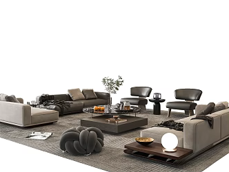 Italian Sofa Combination 3d model