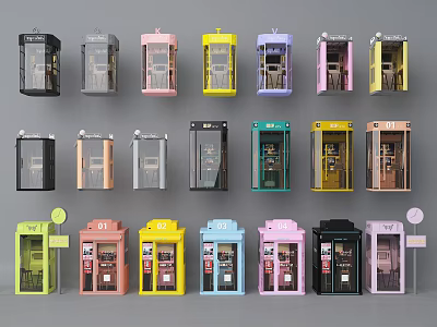 Modern Mini Bar Singing Machine Self-Service KTV Mobile Jukebox Singing Room 3d model
