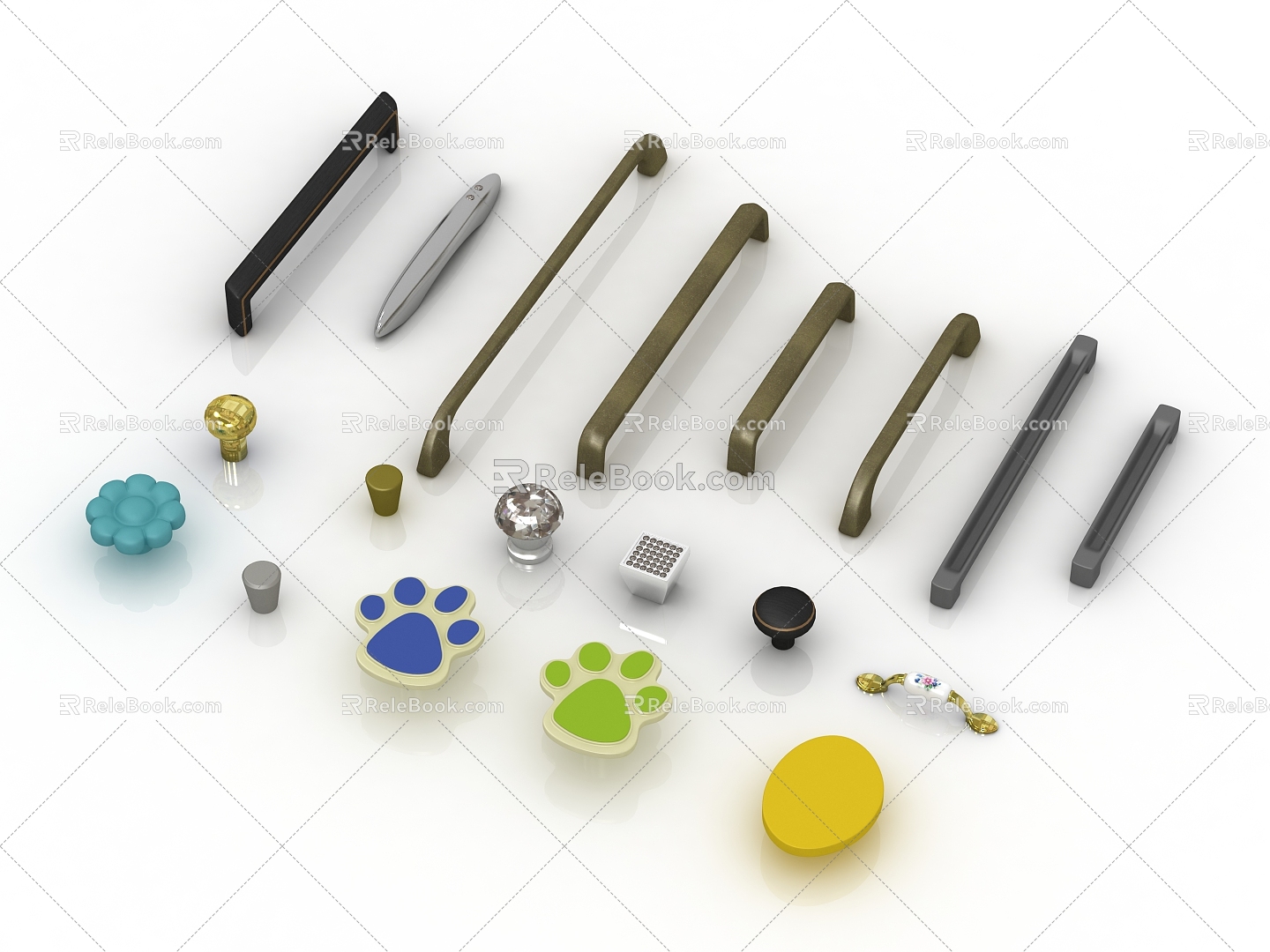 Modern hardware handle 3d model