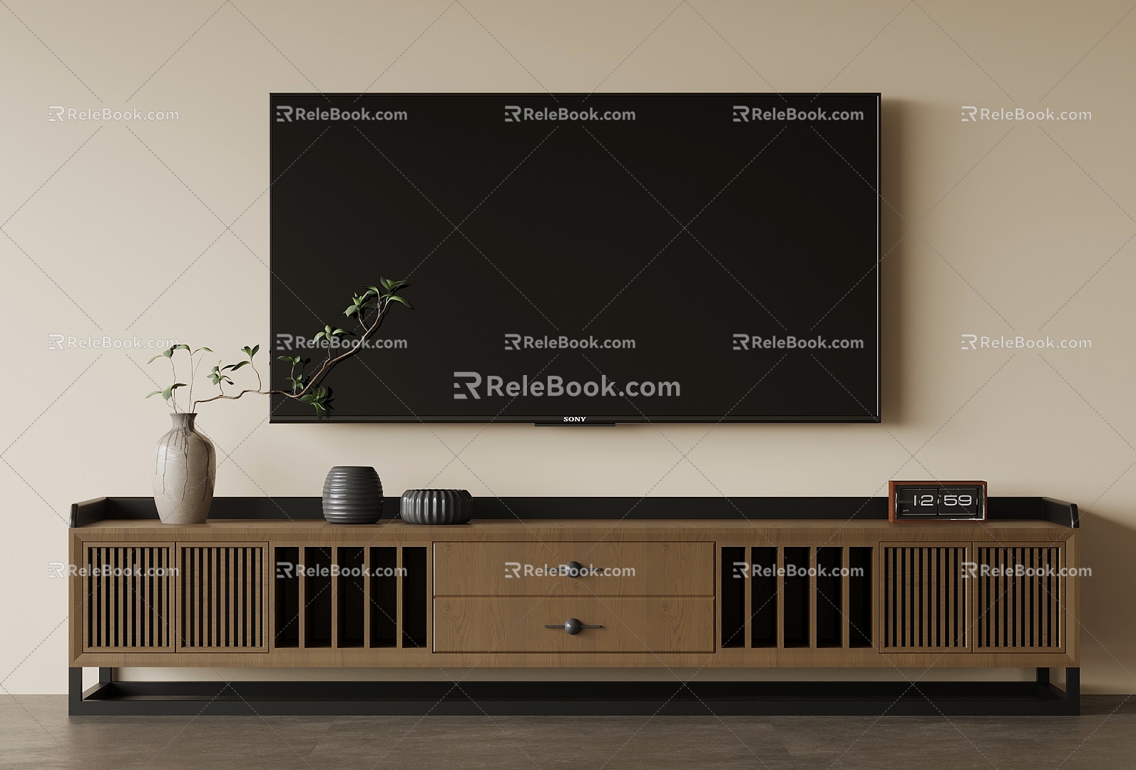 New Chinese TV Cabinet 3d model