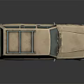 Vintage SUV With Beige And Brown Exterior And Roof Rack Design