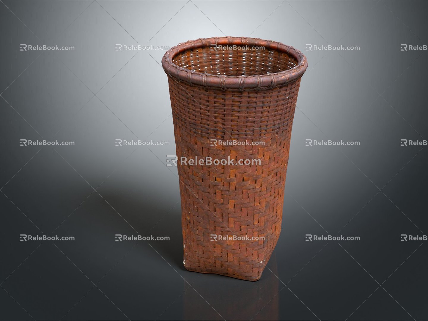 Modern Storage Basket Basket Bamboo Basket Back Basket Bamboo Basket 3d model