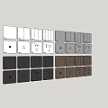 Switch socket panel combination 3d model