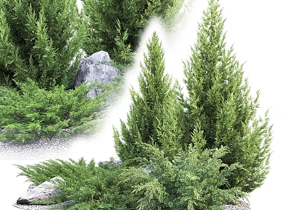 Modern Shrub Alps 3d model