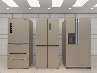 Modern refrigerator 3d model