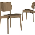 Modern Minimalist Oak Dining Chairs With Sleek Wooden Design For Home Decor