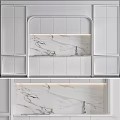 Modern Kitchen Interior Design With Sleek White Cabinets And Marble Countertop