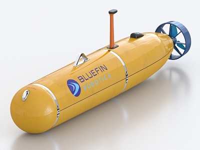 unmanned underwater vehicle submarine underwater ship torpedo missile 3d model