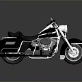 Classic Black Cruiser Motorcycle With Chrome Accents And Shiny Finish On Gray Background