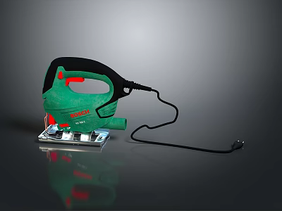 Modern Green Black Lighting Combination With Red Accents And Transparent Base Design 3d model
