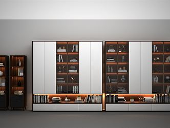 Modern bookcase 3d model