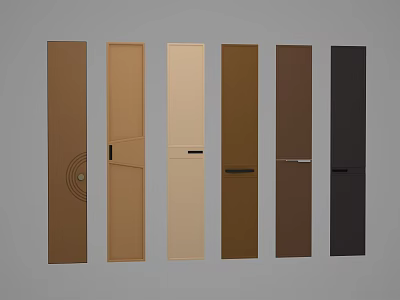 Stylish Double Doors In Various Neutral Tones For Home Interior Design 3d model