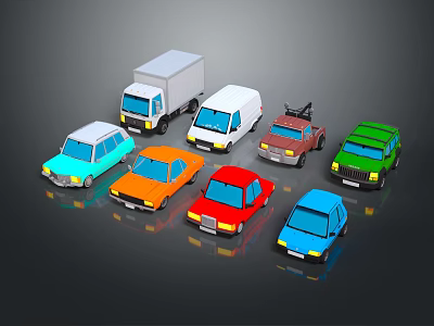 Modern Car Cartoon Car 3d model Modern Car Cartoon Car 3d model