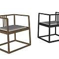 Minimalist Modern Leisure Chair Design With Wooden Frame And Upholstered Seat In Black Brown