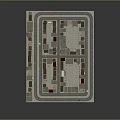 Modern Urban City Block Layout With Surrounding Buildings And Central Square