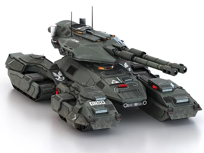 Modern Military Tank Featuring Armored Structure Large Main Cannon And Heavy Tracks 3d model