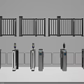 Public Facility Access Control Equipment Including Silver Turnstiles And Barrier Gates With Readers